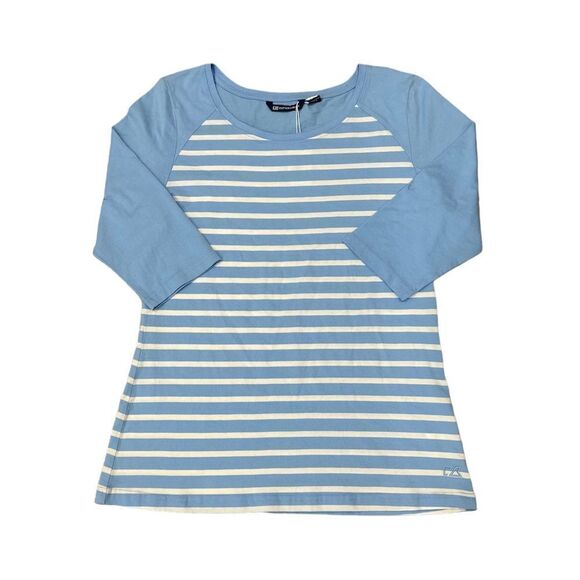 NWT Cutter & Buck Nautical Light Blue Striped Top - Picture 1 of 4